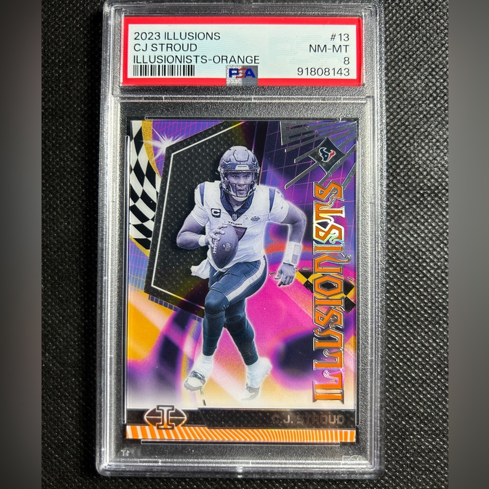 2023 Illusions CJ Stroud Illusionists Orange  RC Houston Texans SP #13 PSA 8